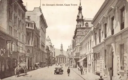 Südafrika St George's Street Kapstadt Kutsche Vintage Postkarte