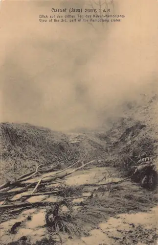 A873 Indonesien Garoet Java geschrieben Teil Kawah Kamodjang Vintage Postkarte