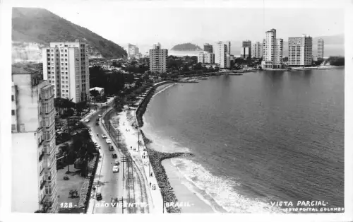 A686 Brasilien Sao Vicente Teilansicht RPPC Vintage Postkarte