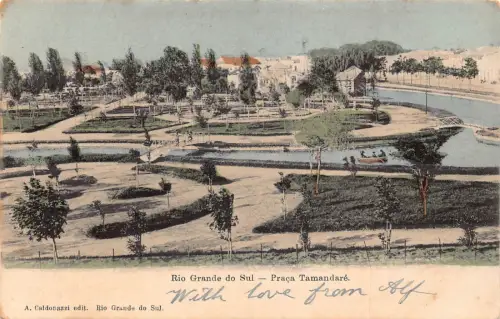 A686 Brasilien Rio Grande do Sul Praca Tamandare Vintage Postkarte