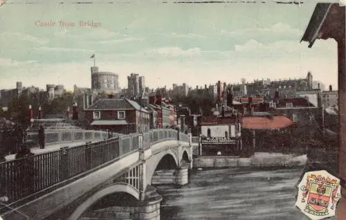 England Windsor Castle von Bridge WJ Duley Coke Händlerwappen Postkarte