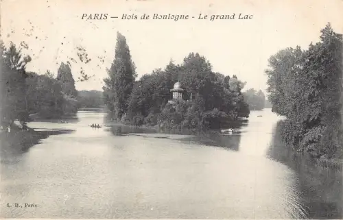 C005 Frankreich, Paris, Bois de Boulogne Vintage Postkarte