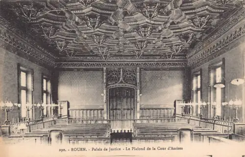 C005 Frankreich, Rouen, Palais de Justice Vintage Postkarte