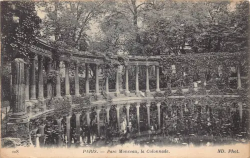 C005 Frankreich, Paris, Parc Monceau Vintage Postkarte
