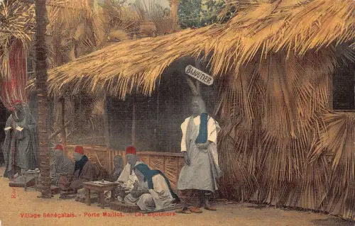 L475 Senegal Dorf Porte Maillot Schmuck Verkäufer Bijoutier Vintage Postkarte