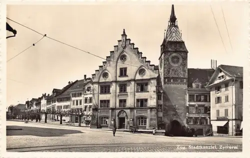 C007 Schweiz, Zug, Stadtkanzlei, Zytturm Vintage Postkarte