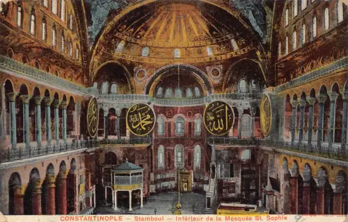 L475 Türkei Istanbul Konstantinopel Sophien Moschee Vintage Postkarte