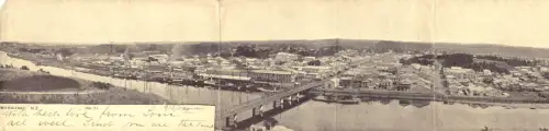 Neuseeland Wanganui 1904 Panorama Typ Vintage Postkarte