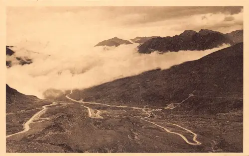 A712 Andorra Pas de la Case Grenze zu Frankreich prise col d'Envalira Postkarte