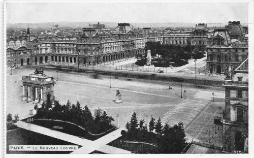 L307 Frankreich Paris Le Nouveau Louvre Vintage Postkarte