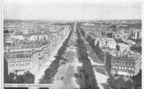 L307 Frankreich Paris Avenue des Champs-Elysees Vintage Postkarte