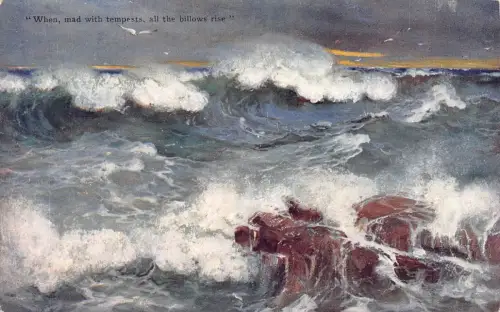 A719 Valentines Artotype Sea When, verrückt nach Stürmen alle Wogen Postkarte