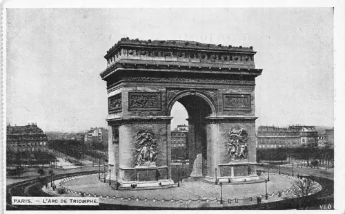 L307 Frankreich Paris L'Arc de Triomphe Vintage Postkarte
