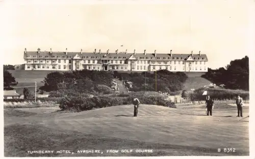 A887 England Turnberry Hotel Ayrshire vom Golfplatz RPPC Postkarte