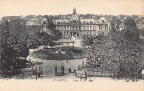 C043 Frankreich Le Havre L'Hotel de Ville Vintage Postkarte