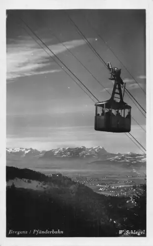 A068 Österreich 1940 Bregenz Pfaenderbahn Sclossberg Saentis Postkarte