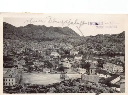 Montenegro 1919 Cetinje Gesamtansicht RPPC Vintage Postkarte