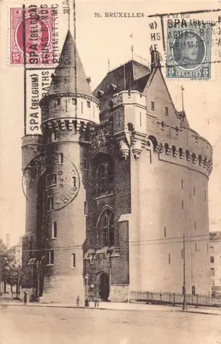 Belgien 1926 Bruxelles Porte de Hal Philatelistisches Interesse alte Postkarte