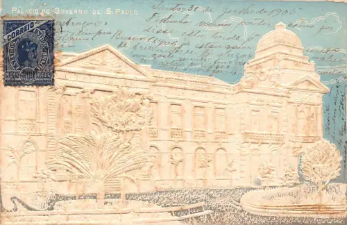 Brasilien 1905 Palacio de Governo de Sao Paulo geprägte alte Postkarte