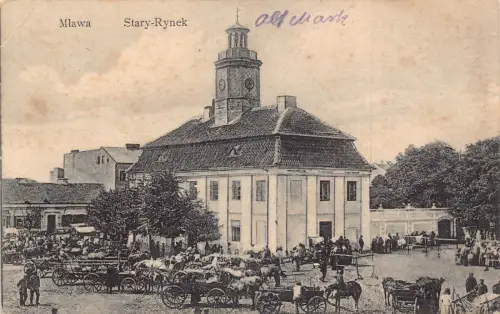 L075 Polen Mława Mielau 1915 Stary Rynek Marktfeld Postkarte