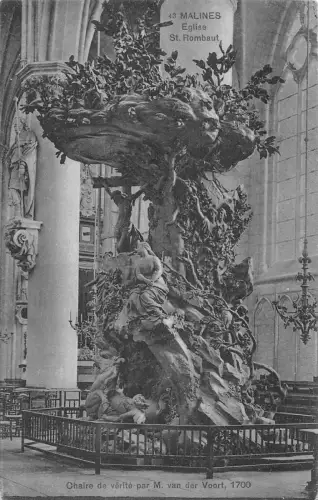 A753 Belgien Malines Mechelen Chaire de verite par M van der Voort Postkarte