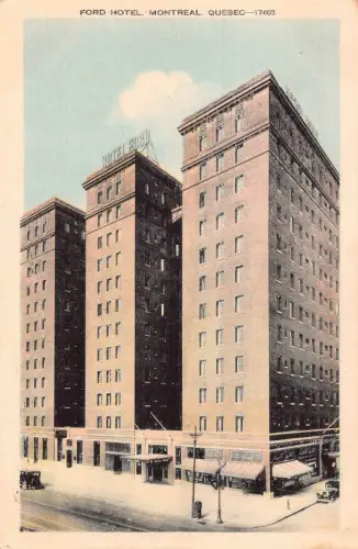 A893 Kanada Quebec Fort Hotel Montreal Vintage Postkarte