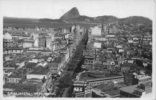 L335 Brasilien Rio de Janeiro Vista Parcial Panoramablick Vintage Postkarte