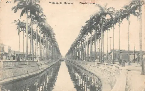 L335 Brasilien 1911 Rio de Janeiro Avenida do Mangue Vintage Postkarte