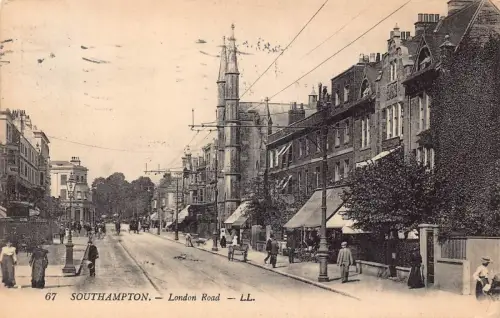 L482 England Southampton 1921 London Road Vintage Postkarte