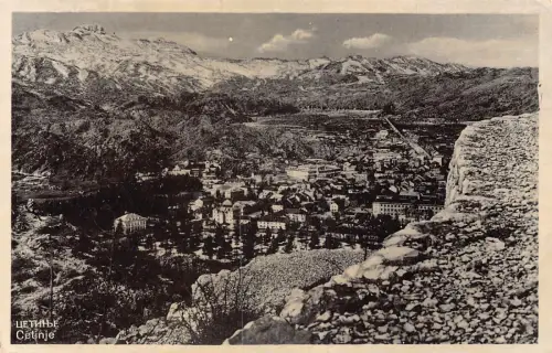 Montenegro Cetinje Gesamtansicht Postkarte