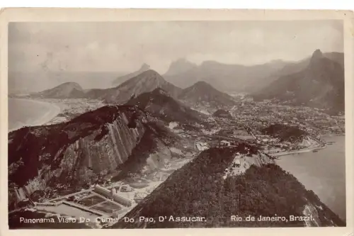 L335 Brasilien 1919 Panorama Visto Do Cume Do Pao D'Assucar Rio de Janeiro Postkarte
