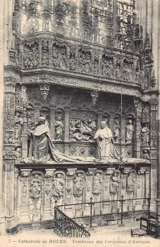 C087 Frankreich Rouen Tombeaux des Cardinaux d'Amboise Vintage Postkarte