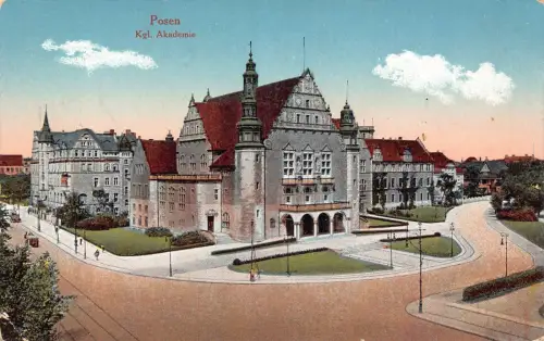 B051 Polen Posen Posen 1917 Kgl Akademie Akademie WWI Feldpostkarte
