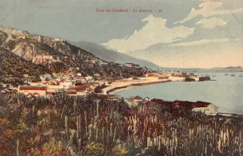 L333 Venezuela La Guaira Vista del Cardenal Küste Bucht Meer Vintage Postkarte