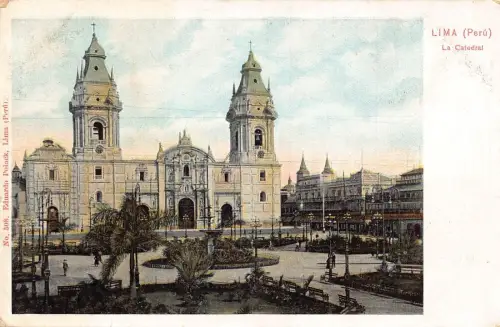 L331 Peru Lima Kathedrale Vintage Postkarte