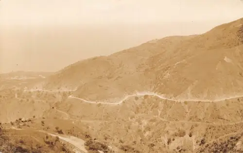 L333 Venezuela Eisenbahn, Straße zwischen La Guaira & Caracas Berg RPPC Postkarte