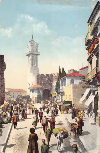 B066 Israel Jerusalem Fr Vester&Co Shop Jaffa Gate Vintage Postkarte