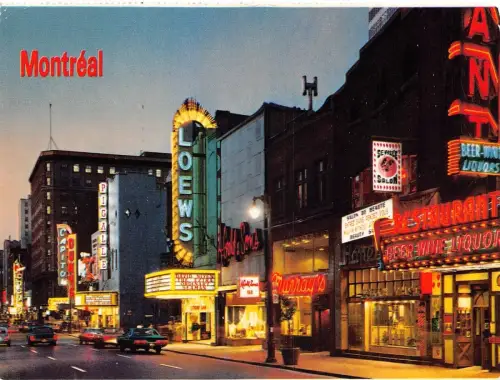 Kanada 1984 St Catherine Street Montreal Quebec Vintage Postkarte