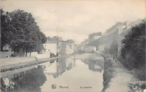 A903 Belgien Namur La Sambre Fluss Vintage Postkarte