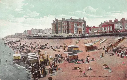 England Blackpool North Shore Beechams Pills Büro Vintage Postkarte
