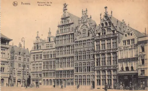 A903 Belgien Anvers Antwerpen Maisons de la Grand Place Postkarte