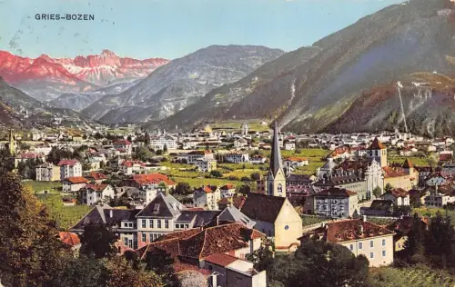 Italien 1912 Gries-San Quirino Gries-Bozen Gesamtansicht Vintage Postkarte