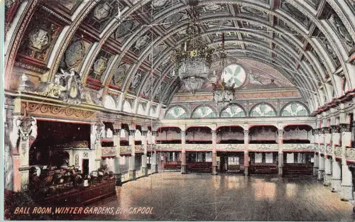 England Blackpool Ball Room Winter Gardens Vintage Postkarte