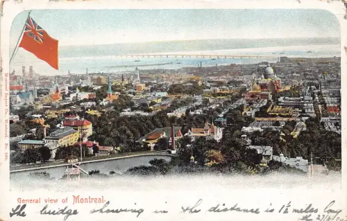 Kanada Gesamtansicht von Montreal Vintage Postkarte