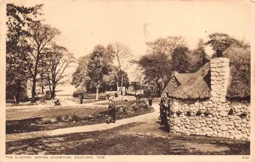 B056 Schottland 1938 Clachan Empire Ausstellung Glasgow Vintage Postkarte