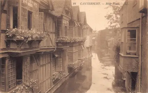 B055 England 1908 Canterbury River Stour Vintage Postkarte