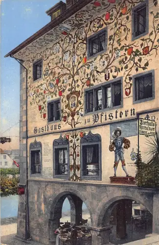 A173 Schweiz Luzern Gasthaus zu Pfistern Bierhalle Restaurant Postkarte