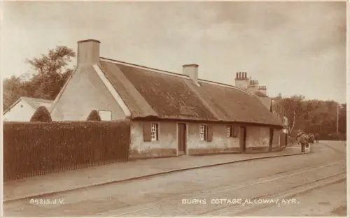 B055 Schottland Burns Cottage Alloway Ayr RPPC Vintage Postkarte