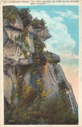 USA 1938 Caesar's Head In the Heart of the Blue Ridge Mountains Postkarte