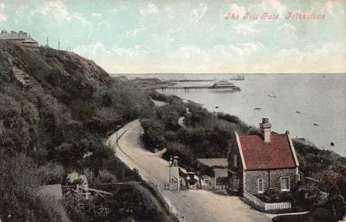 A788 England Folkestone Toll Gate Vintage Postkarte